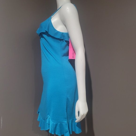 Betsey Johnson Cut It Out Bow Back Mini Dress Sz SM - Picture 3 of 10